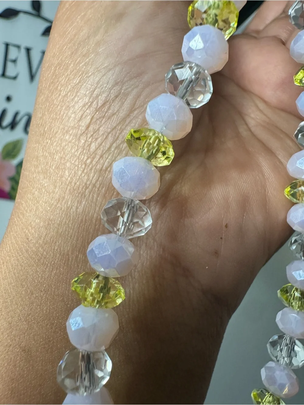 Bling Bling Crystal, Yellow, Pale Pink Phone/Key/Bag Chain #P1069